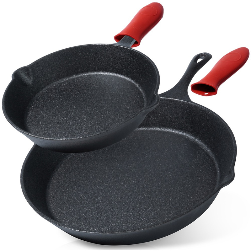 Frying Pan Set Cast Iron with Silicone Liner CAST LINE 20 / 30 cm 2 pcs