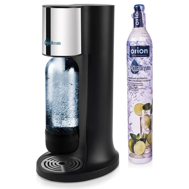 Sparkling Water Maker Black with CO2 Cylinder AQUADREAM