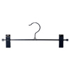 Trouser Hanger Metal Black with Clips 3 pcs