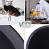 Waiter's Tray Non-Slip Black 35 cm 4 pcs