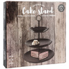 Tier Cake Stand Porcelain Black 34 cm