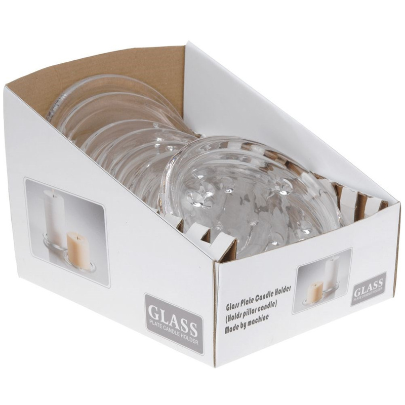 Candle Coaster Glass 14 cm