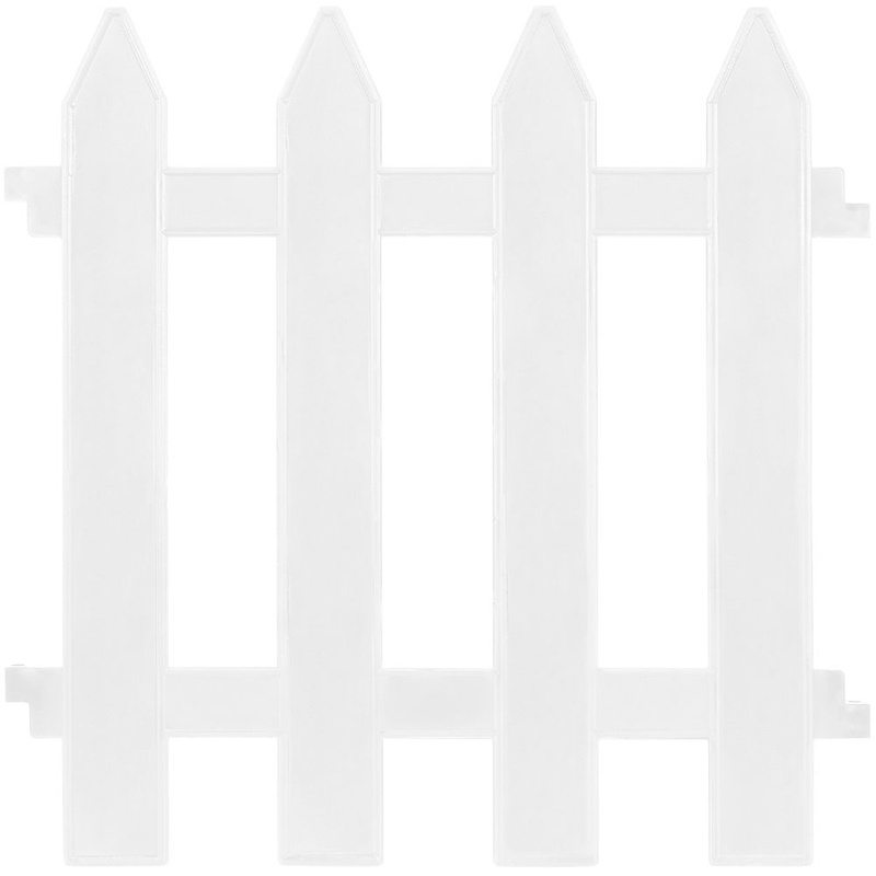 Palisada płotek ogrodowy biały border zestaw 20 sztuk 30x30 cm