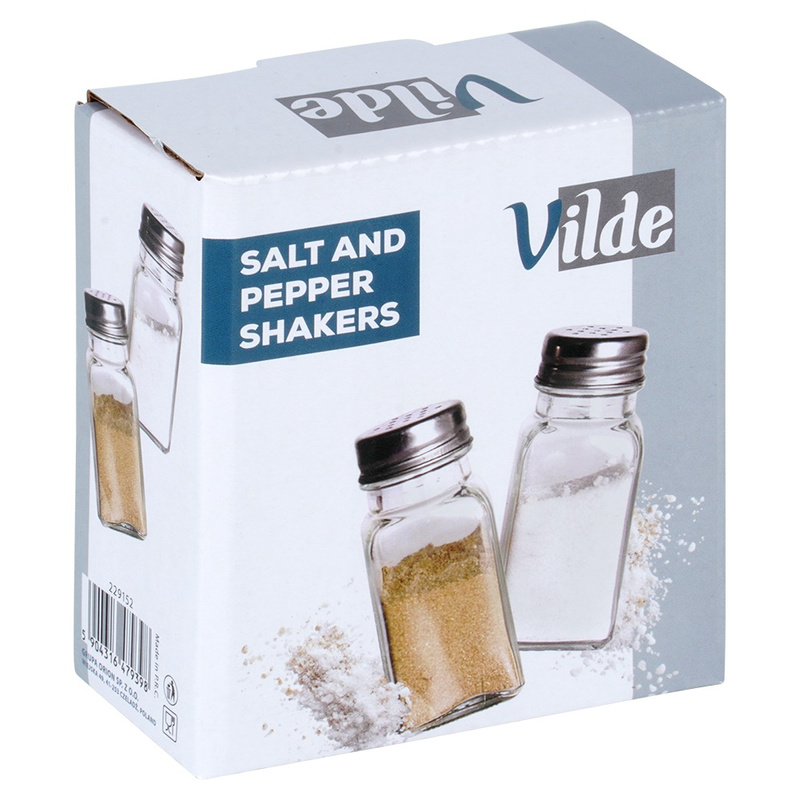 Salt and Pepper Shakers Glass 80 ml 2 pcs
