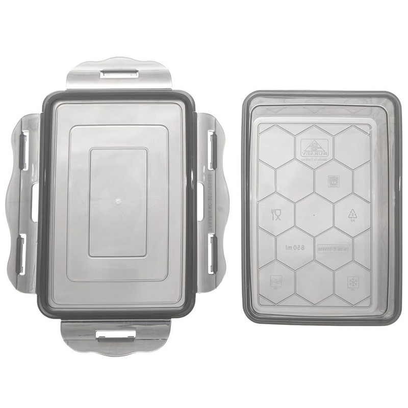 Food Container with Lid and Gasket Gray GREY 2.6 l