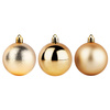 Christmas Baubles Unbreakable Golden 6 cm 9 pcs