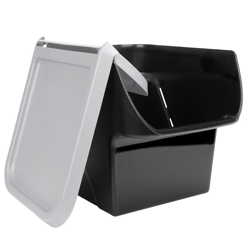 Vegetable Storage Container with Lid Gray 13 l