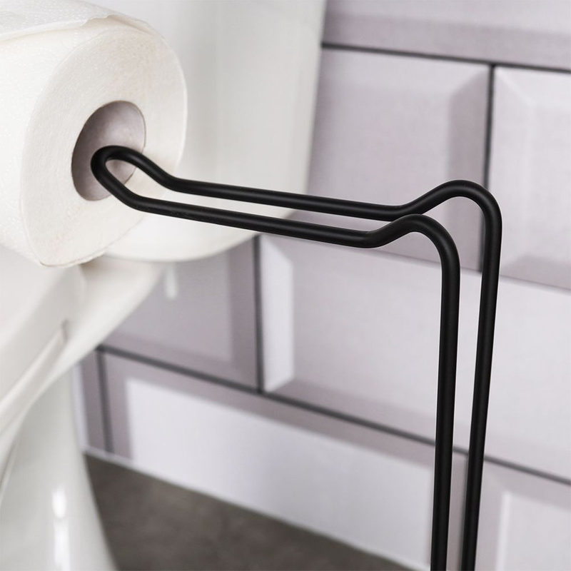 Toilet Paper Stand Metal Black 54 cm