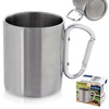 Mug Tourist Steel with Carabiner 350 ml