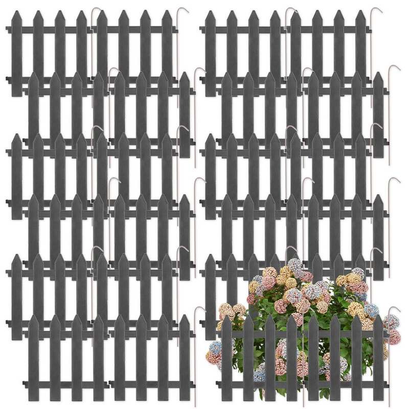 Palisada płotek ogrodowy grafitowy border zestaw 20 szt. 30x30 cm