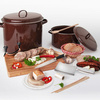 Garnek emaliowany brązowy BROWN 36 cm, 15 l