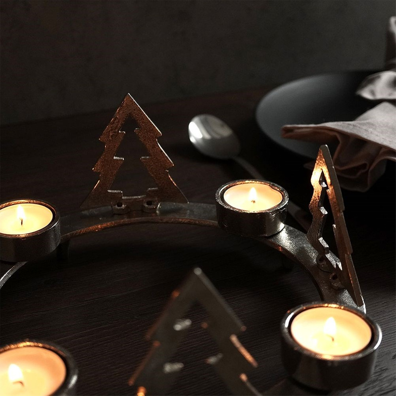 Candle Holder Aluminum for 4 Candles 25 cm