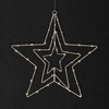 Lighted Star Metal Silver 50 LED 60 cm