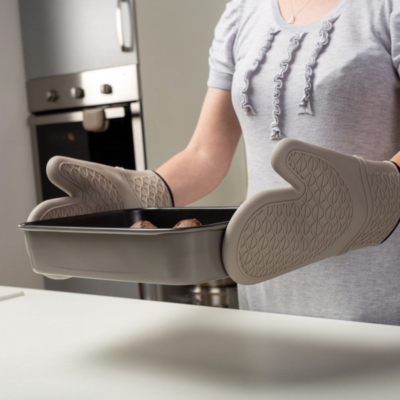Oven Glove Silicone Beige MISTY 30 cm