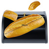 Bread Bin Metal Black 30x26.5x17.5cm