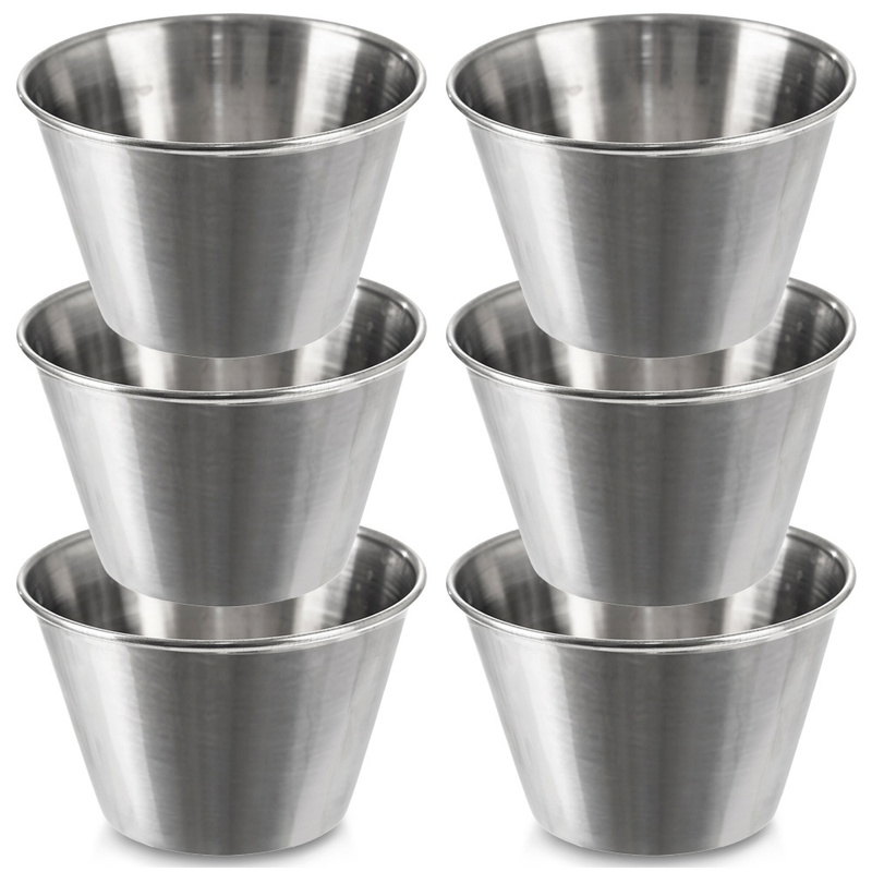 Dipping Bowl Steel 9.5 cm, 240 ml 6 pcs