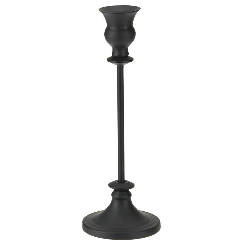 Świecznik metalowy czarny 27,5 cm