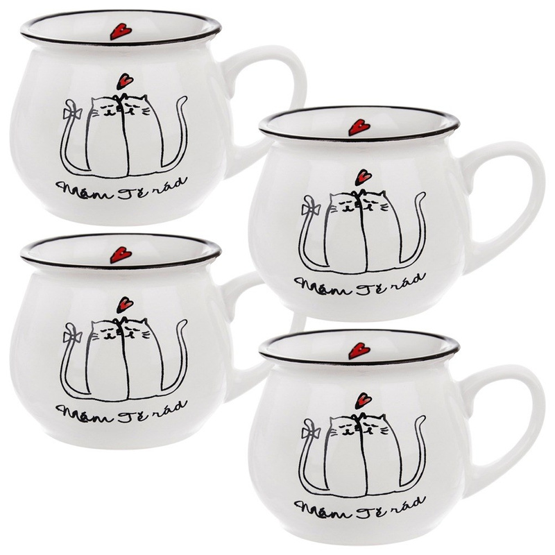 Mugs Ceramic 300 ml 4 pcs