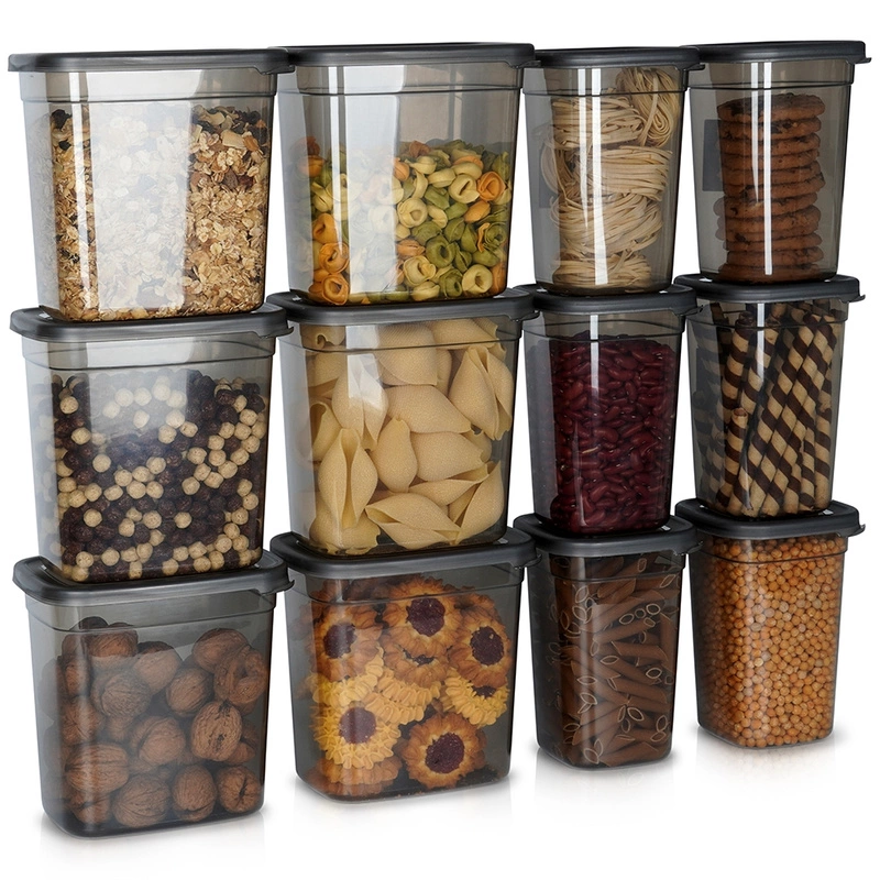 Dry Food Storage Container with Lid 1 l / 1.85 l 12 pcs