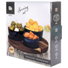 Snack Bowls Ceramic on Tray 20 cm 4 pcs