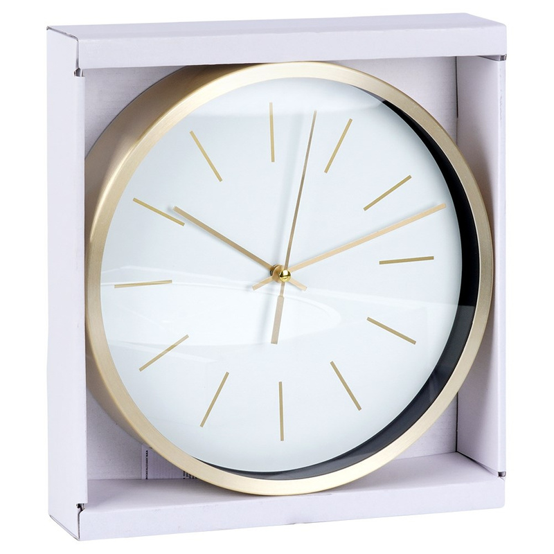 Wall Clock White Golden 25 cm