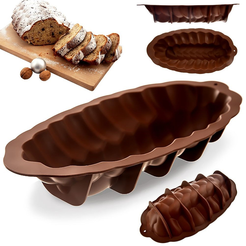 Braid Bread Mould Silicone Brown SILLINIE 41 cm