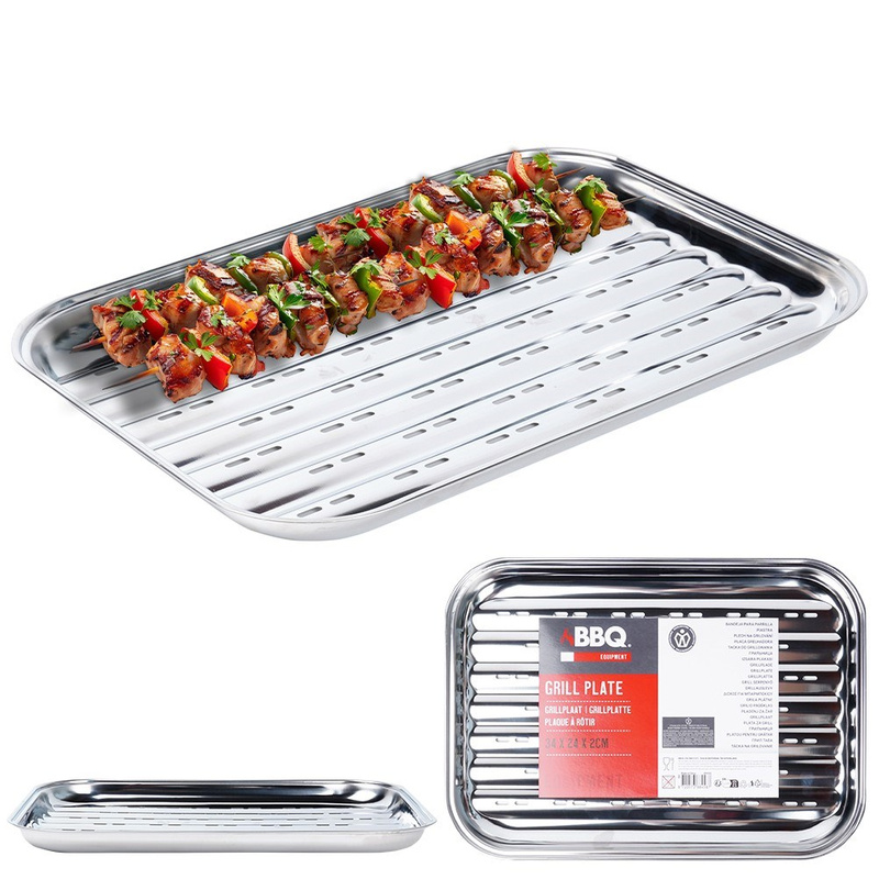 Griddle Plate Steel Perforated 34.5x24.5 cm