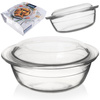 Casserole Dish Glass with Lid 27x23x11.5 cm, 2.2 l