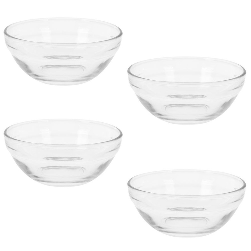 Bowl Glass 10.5 cm, 190 ml 4 pcs