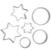 Cookie Cutters Steel Star Circle MISTY 4-7 cm 6 pcs
