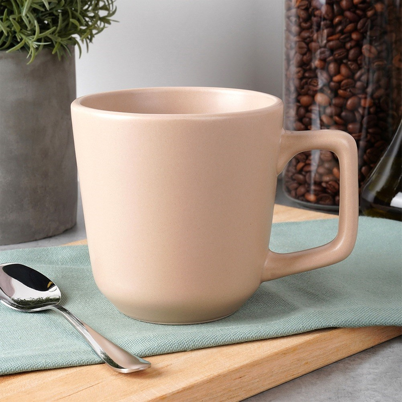 Kubek ceramiczny beżowy SOHO 400 ml