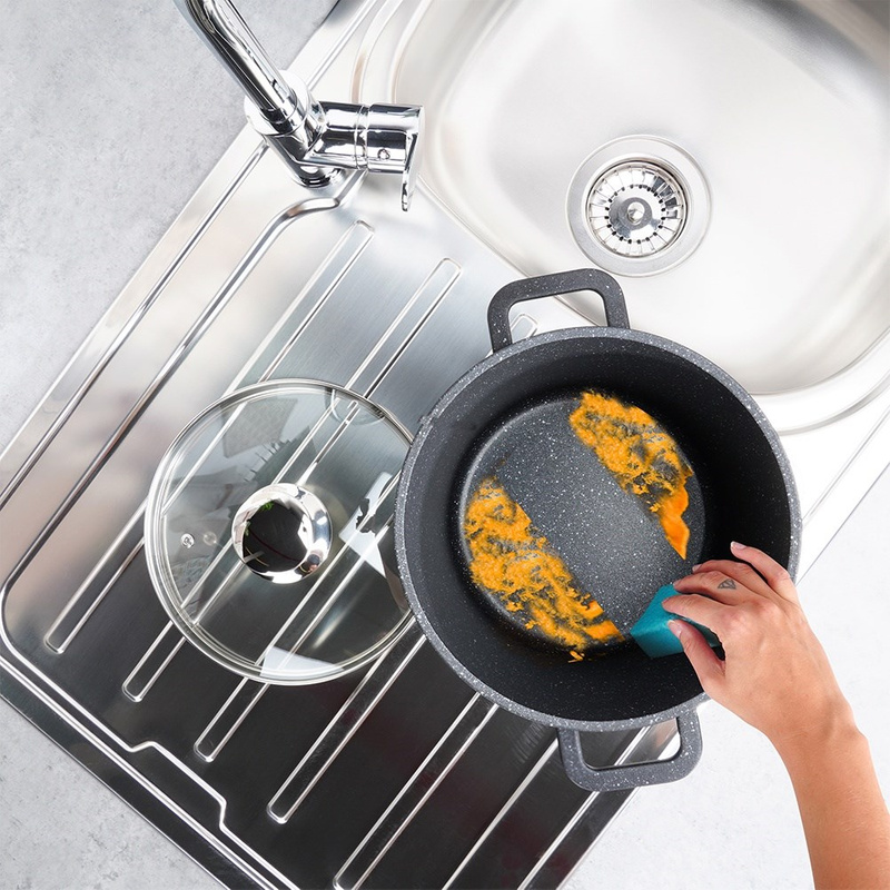 Pot Granite with Glass Lid High GRANDE 4.2 l