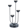 Candle Holder Metal Black for 4 Candles 15x41.5 cm