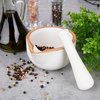 Pestle and Mortar Ceramic White