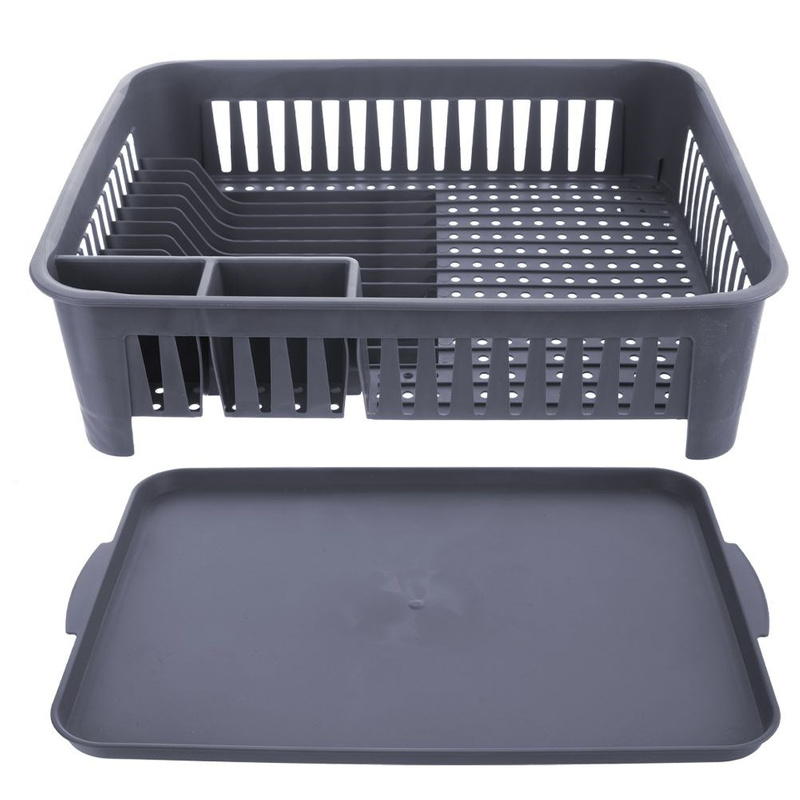 Dish Drainer Rack Gray 43.5x32x12 cm