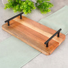 Taca do serwowania drewniana z uchwytami 30x15,5 cm