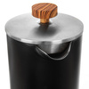 French Press Coffee Maker Steel BLACK 1.1 l