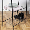 Clothes Rail Metal Black 153 cm