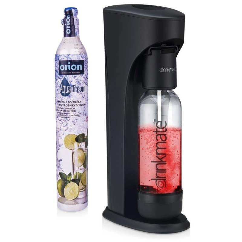 Sparkling Water Maker Black with CO2 Cylinder AQUADREAM