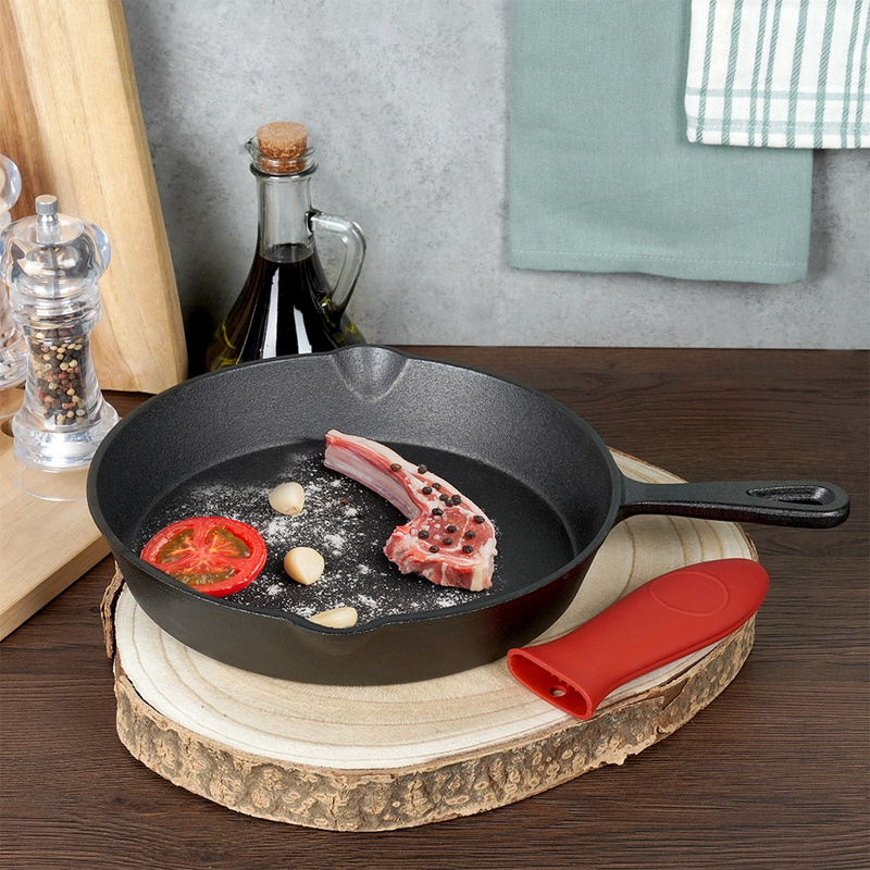 Zestaw patelni żeliwnych z nakładką silikonową CAST LINE 20 cm / 30 cm 2 szt.