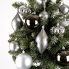 Christmas Baubles Silver Unbreakable 19 pcs