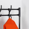 Clothes Rail with Shoe Rack Metal Black 57x28x156 cm
